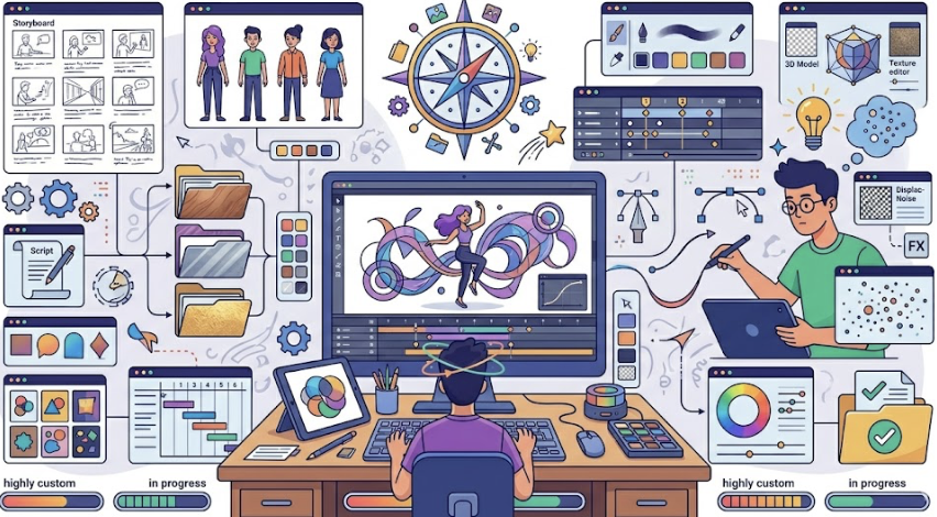 Principales diferencias entre vídeos con IA y motion graphics personalizados 4 motion graphics personalizados