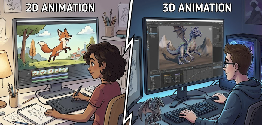 animación 2D y 3D