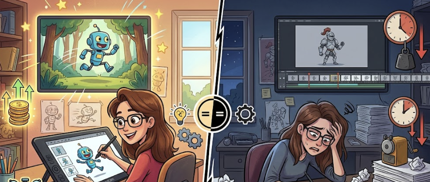 Diferencias entre animación 2D y 3D: qué estilo elegir según tu presupuesto 4 animación 2D y 3D